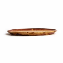 Olympia Canvas runder Teller mit schmalem Rand siena-rost Ø-26,5cm (6 Stück)