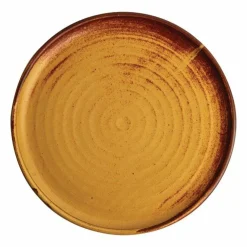 Olympia Canvas runder Teller mit schmalem Rand siena-rost Ø-26,5cm (6 Stück)