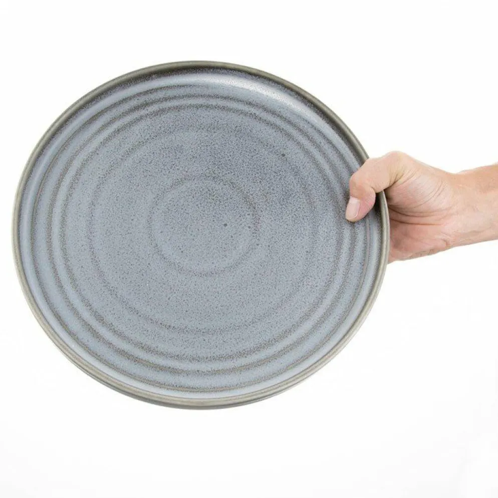 Olympia Cavolo Holzkohle Dusk Flache Runde Teller Ø-27cm (4 Stück)