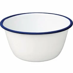 Olympia Emaille Dessertschale weiß-blau 7,5cm (6 Stück)