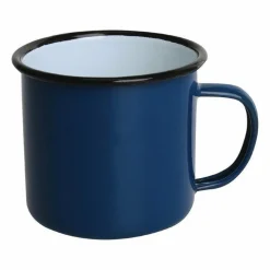 Olympia Emaille Tasse blau-schwarz 35cl (6 Stück)