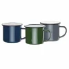 Olympia Emaille Tasse grün-schwarz 35cl (6 Stück)