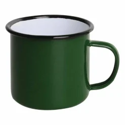 Olympia Emaille Tasse grün-schwarz 35cl (6 Stück)