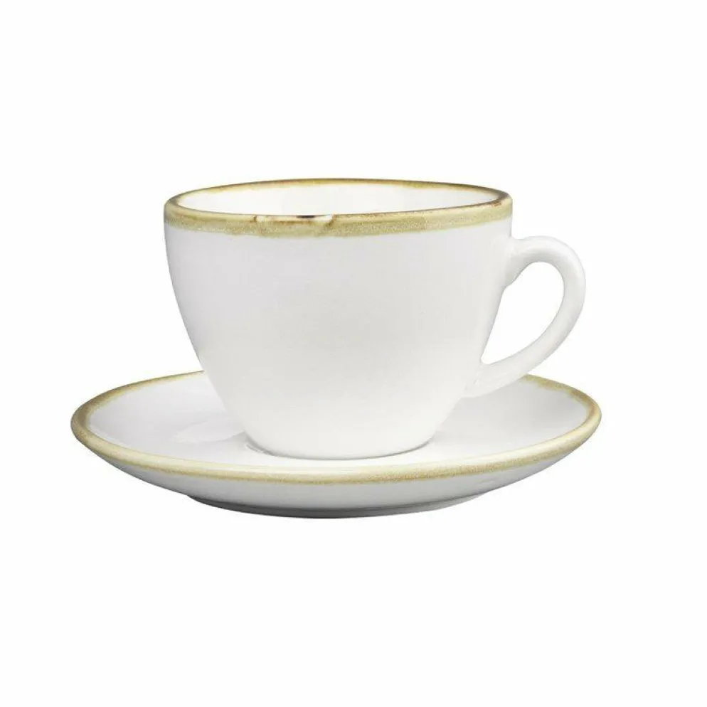 Olympia Kiln Cappuccinotassen Kreideweiß 23cl (6 Stück)