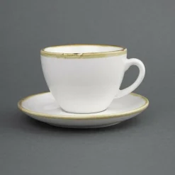 Olympia Kiln Cappuccinotassen Kreideweiß 23cl (6 Stück)