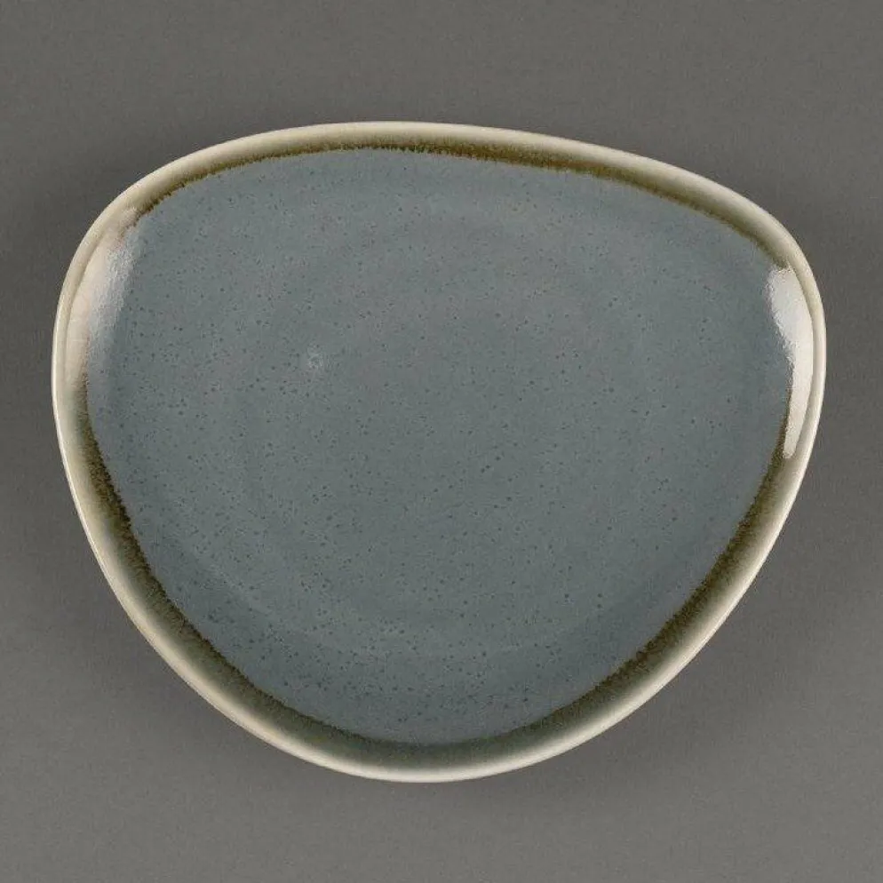 Olympia Kiln dreieckiger Teller ozean 16,5cm (6 Stück)