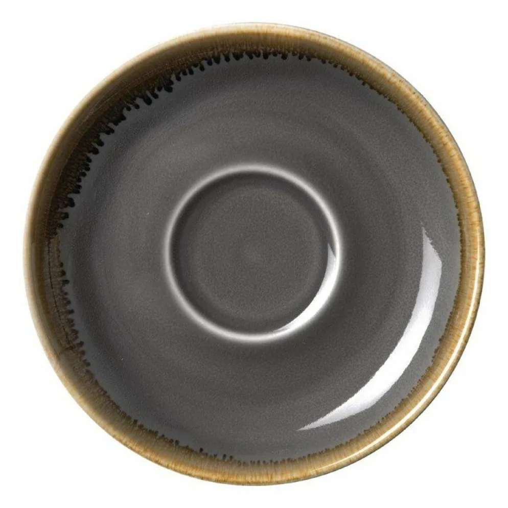 Olympia Kiln Untertassen Rauch 16cm (6 Stück)