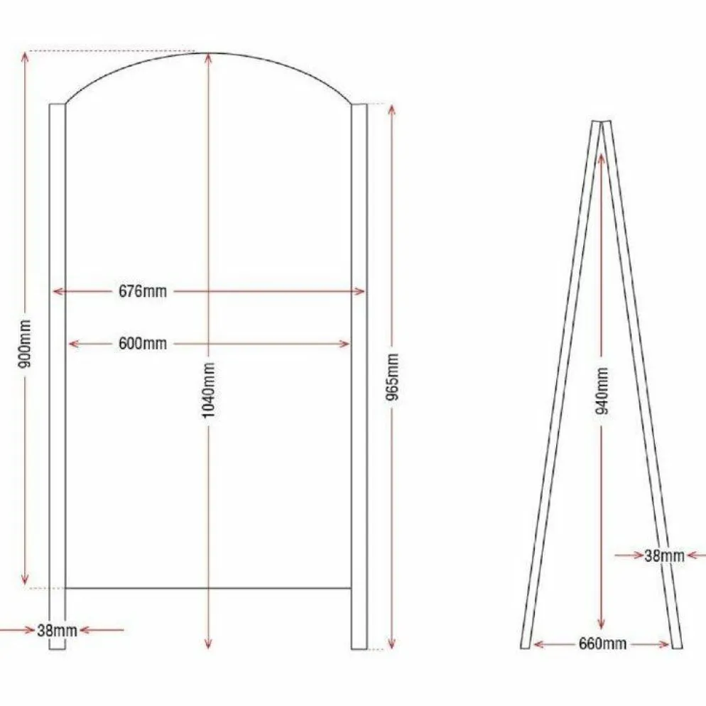 Olympia Kundenstopper Tafel Metall schwarz, Schreibfläche: 60 x 90cm