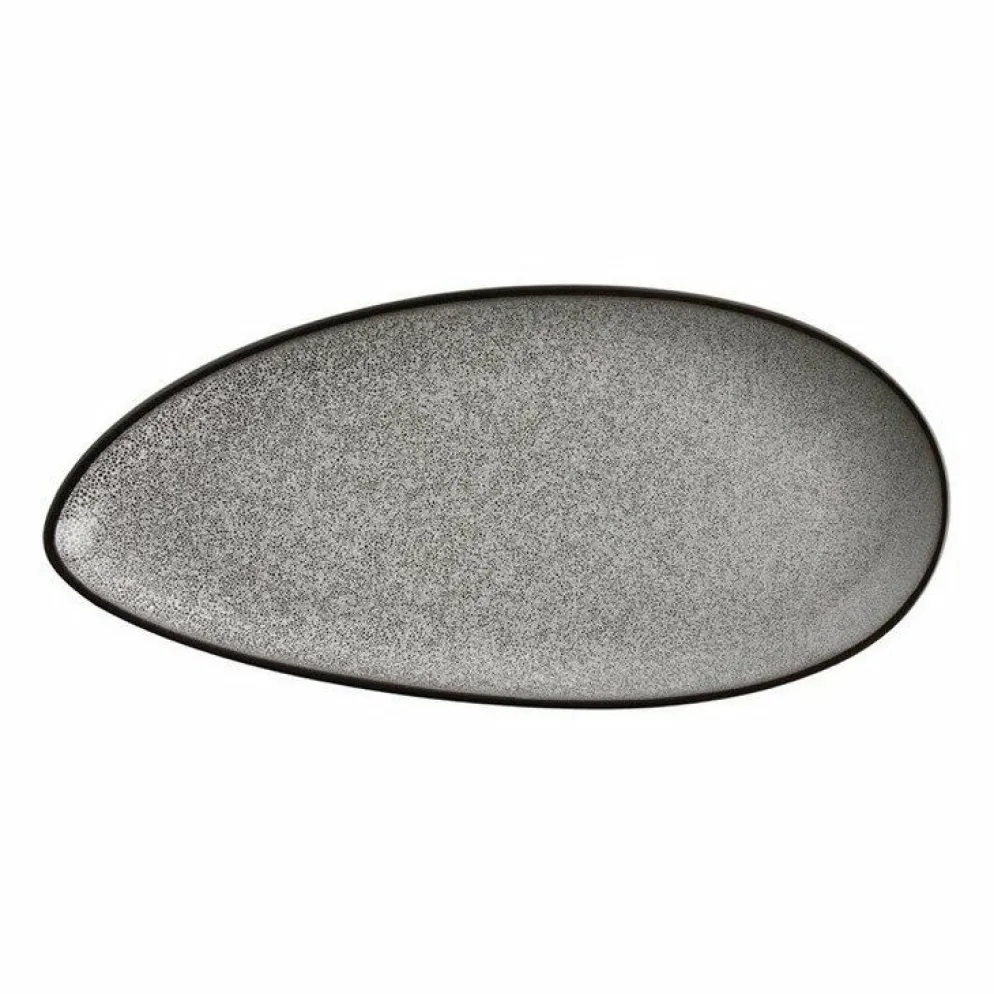 Olympia Mineral blattförmige Teller 30,5 x 14,5cm, Porzellan (6 Stück)
