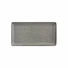 Olympia Mineral rechteckige Teller 23 x 12cm, Porzellan (6 Stück)