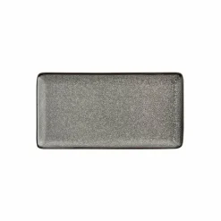 Olympia Mineral rechteckige Teller 23 x 12cm, Porzellan (6 Stück)
