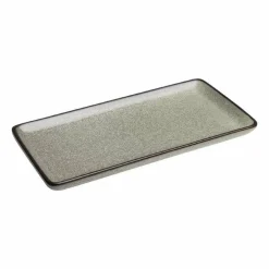 Olympia Mineral rechteckige Teller 33,5 x 16cm, Porzellan (4 Stück)