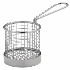 Olympia rundes Frittierkörbchen mit Stiel Edelstahl, 8cm