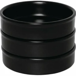 Olympia stapelbare Schale matt schwarz 102x20mm (6 Stück)