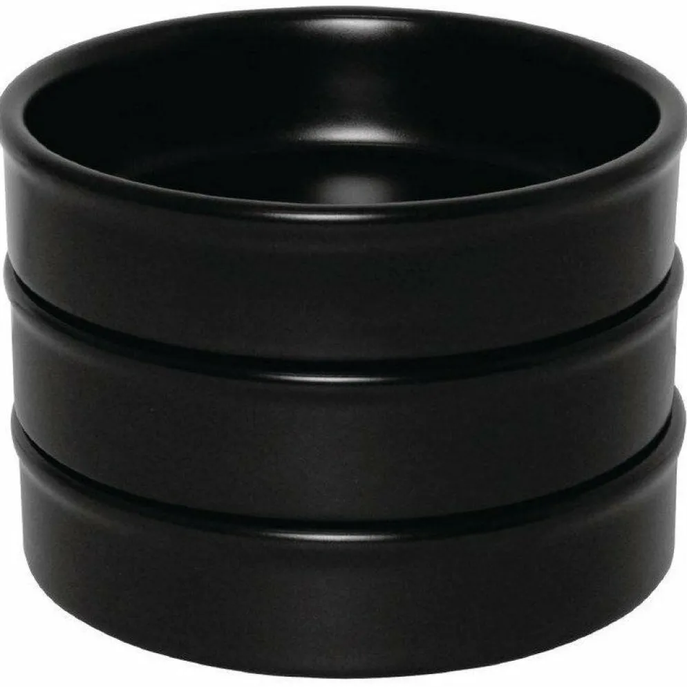 Olympia stapelbare Schale matt schwarz 102x20mm (6 Stück)