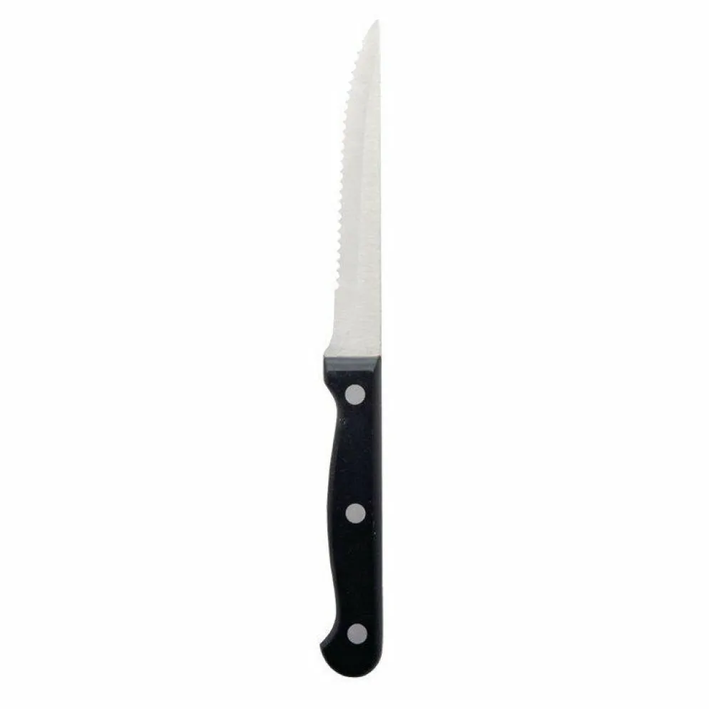 Olympia Steakmesser mit schwarzem Griff 21,5cm (12 Stück)