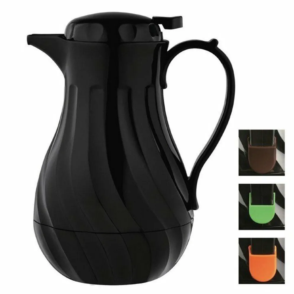 Olympia Swirl Isolierkanne schwarz 2L