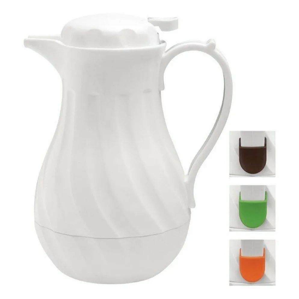 Olympia Swirl Isolierkanne weiß 2L