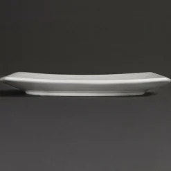Olympia Whiteware abgerundete quadratische Teller 24cm (12 Stück)