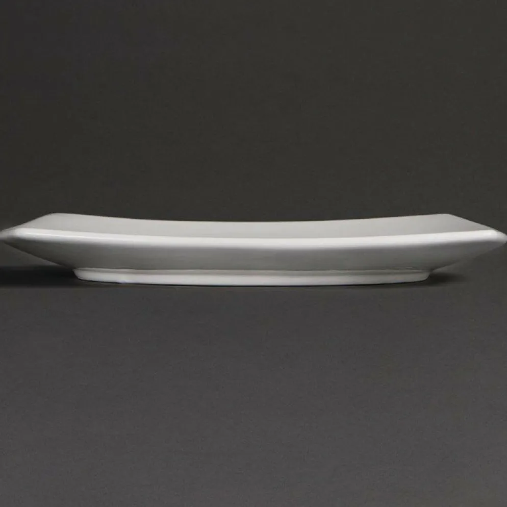 Olympia Whiteware abgerundete quadratische Teller 24cm (12 Stück)