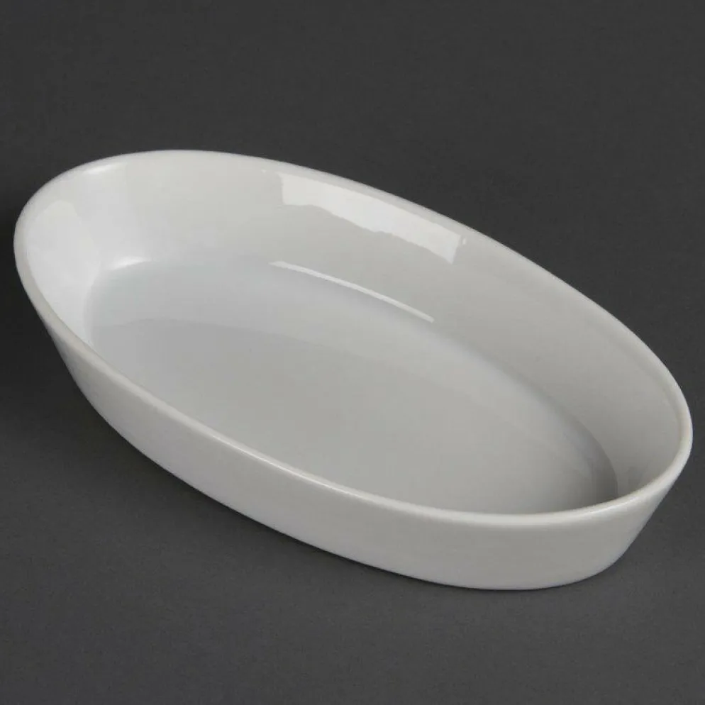 Olympia Whiteware ovale Auflaufformen 19,5 x 11cm (6 Stück)