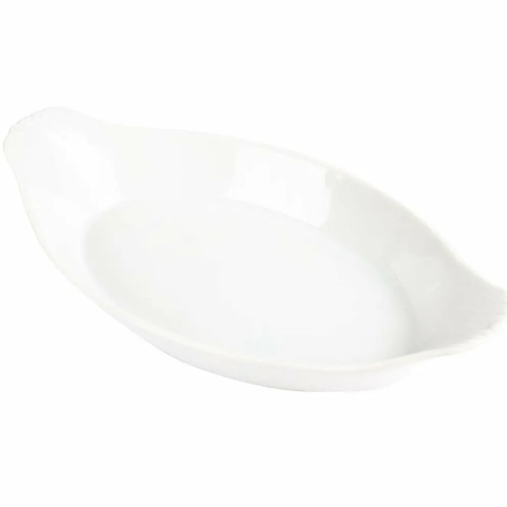 Olympia Whiteware ovale Gratinschalen weiß 29 x 16,6cm (6 Stück)