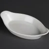 Olympia Whiteware ovale Schale mit Griffen 20,5cm (6 Stück)