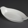 Olympia Whiteware ovale Schale mit Griffen 26cm (6 Stück)