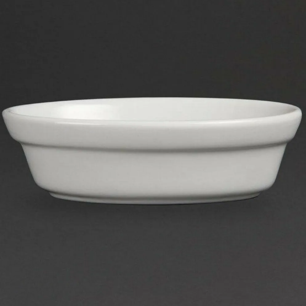 Olympia Whiteware ovale Schale 14,5cm (6 Stück)