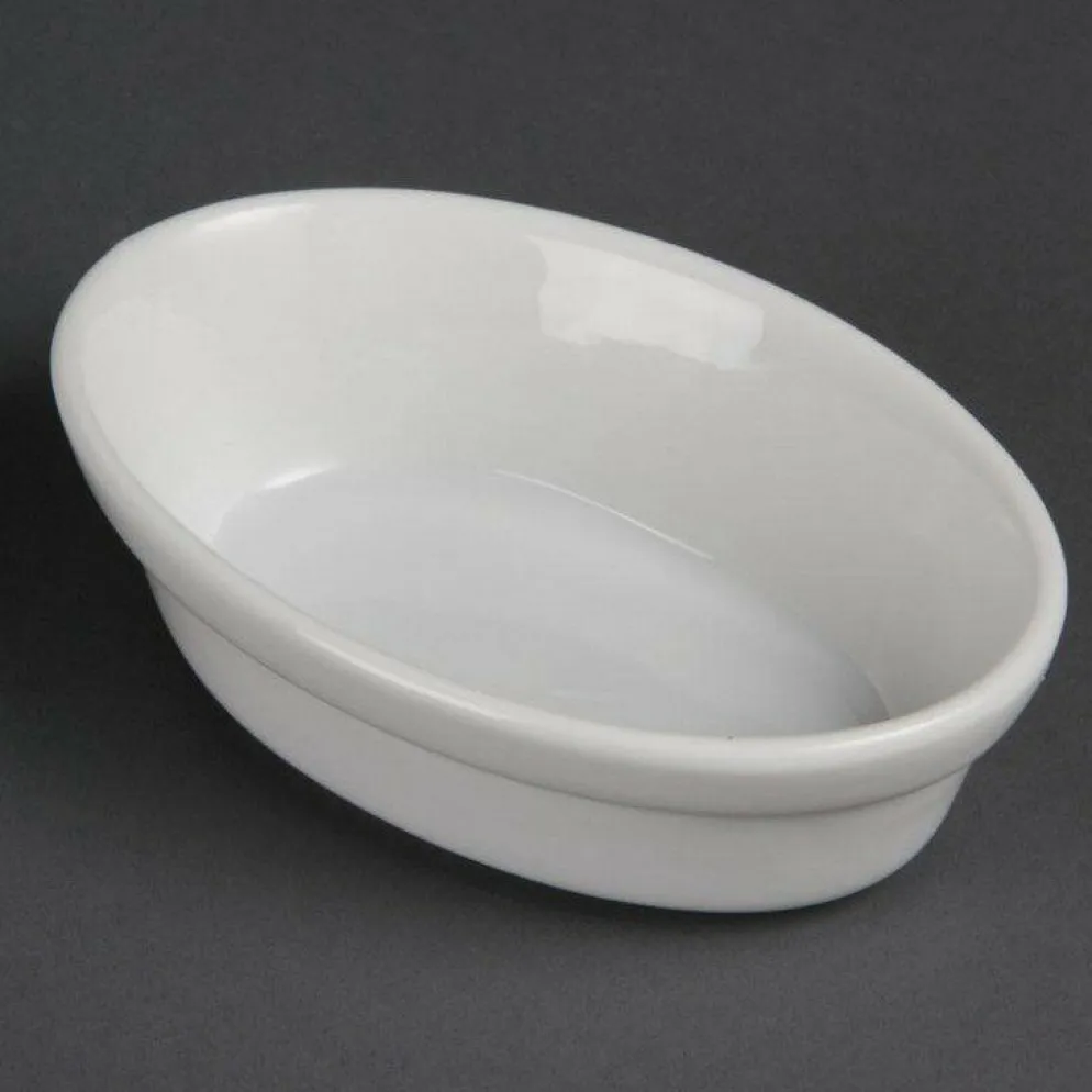 Olympia Whiteware ovale Schale 14,5cm (6 Stück)