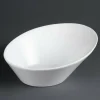 Olympia Whiteware ovale schräge Schüsseln (4 Stück)