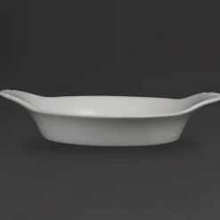 Olympia Whiteware runde Schale mit Griffen 17cm (6 Stück)