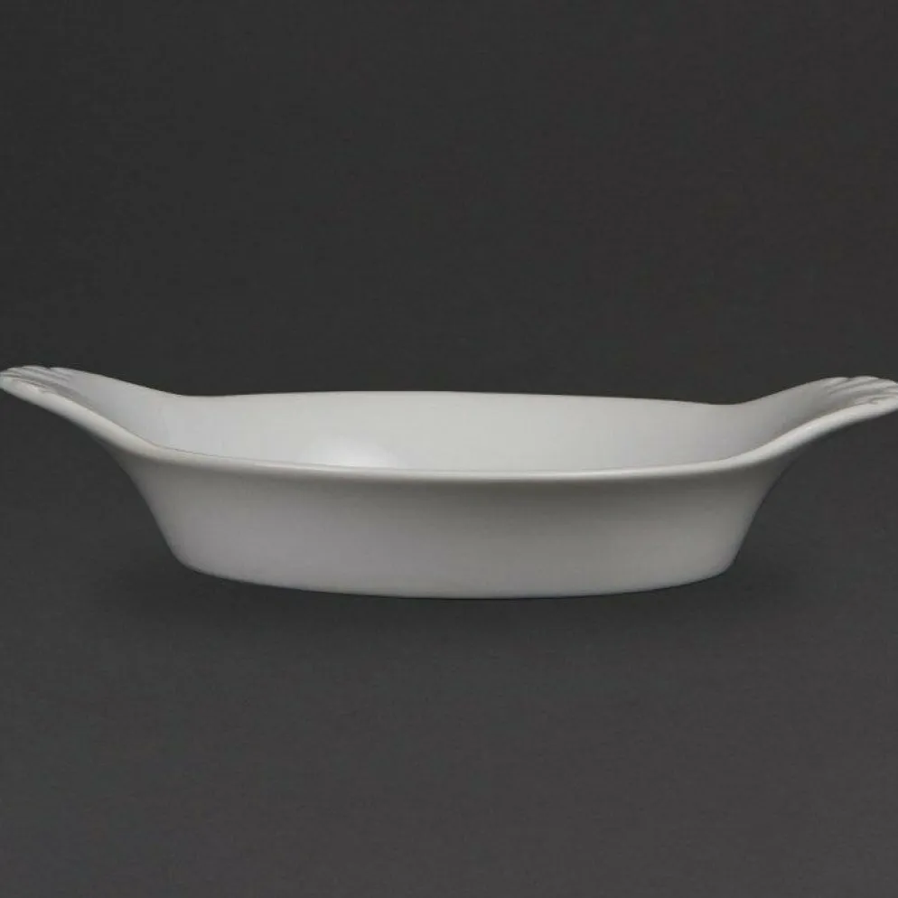 Olympia Whiteware runde Schale mit Griffen 17cm (6 Stück)