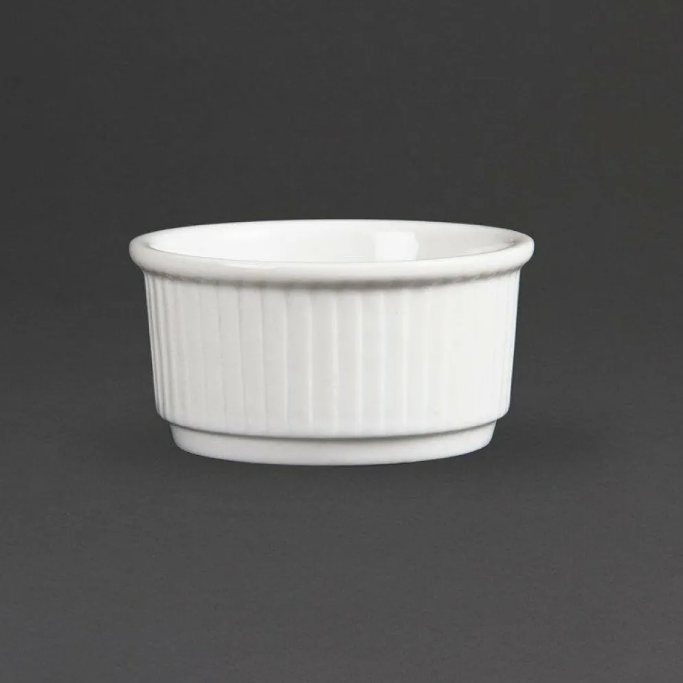 Olympia Whiteware stapelbare Auflaufförmchen 8,5cm