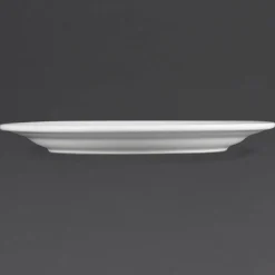 Olympia Whiteware Teller mit breitem Rand 25cm (12 Stück)