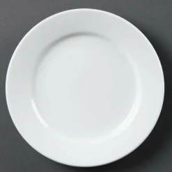 Olympia Whiteware Teller mit breitem Rand 16,5cm (12 Stück)