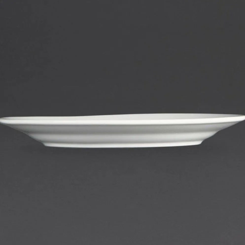 Olympia Whiteware Teller mit breitem Rand 20cm (12 Stück)