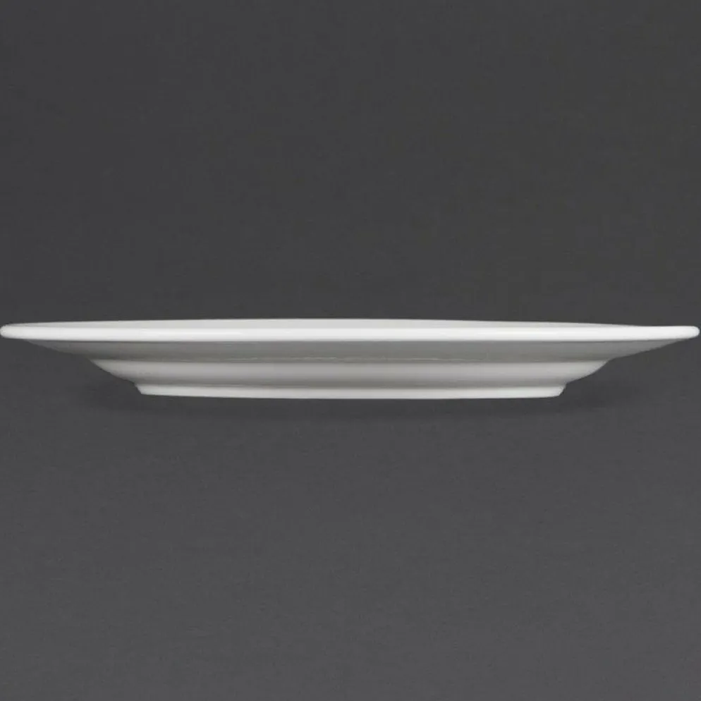 Olympia Whiteware Teller mit breitem Rand 31cm (6 Stück)
