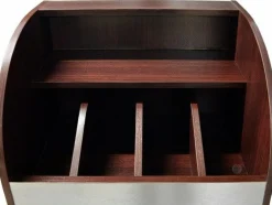 ONESSO Besteckschrank 60 Wenge ALU mit Soft-Close-Tür