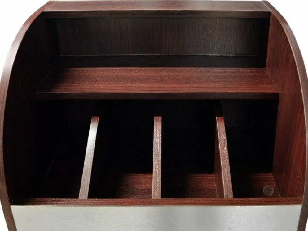 ONESSO Besteckschrank 60 Wenge ALU mit Soft-Close-Tür
