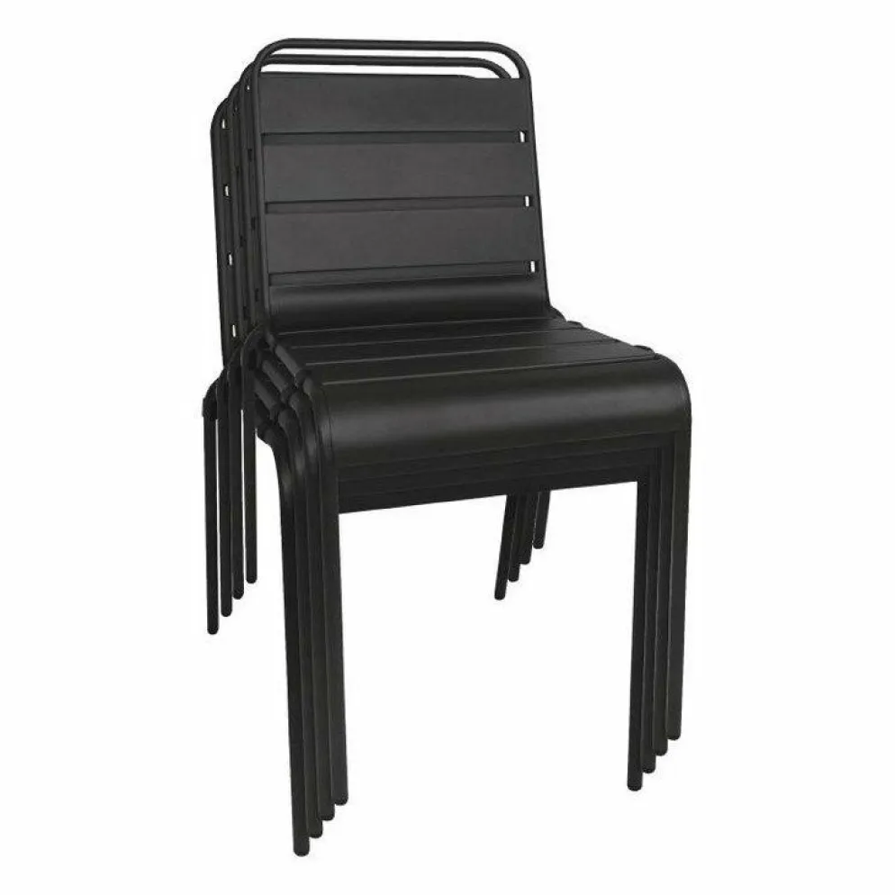 Outdoor Stuhl KRISTA 210ST Schwarz, Metall