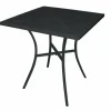 Outdoor Tisch KRISTA 145 eckig aus Stahl Schwarz, 70x70x71cm
