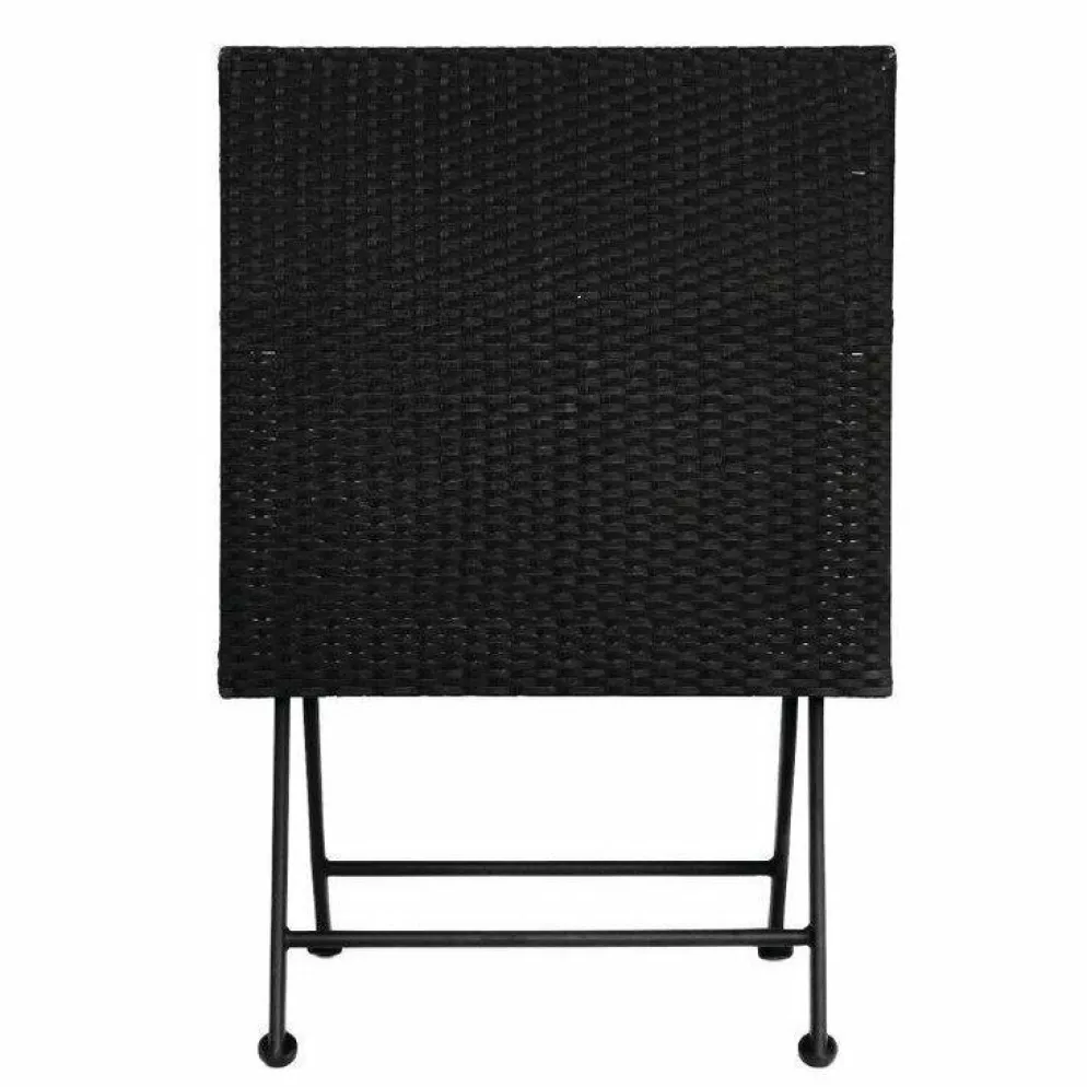 Outdoor Tisch KRISTA 160 eckig Schwarz Klappbar, 60x60x71cm