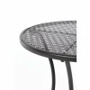 Outdoor Tisch KRISTA 140 rund aus Stahl Schwarz, 60x60x71cm