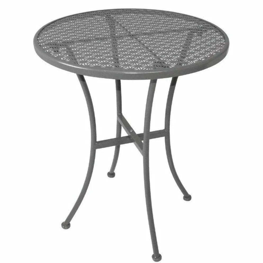Outdoor Tisch KRISTA 140 rund aus Stahl Grau, 60x60x71cm