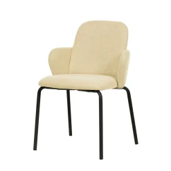 Paddy Stapelstuhl mit Bezug Beige, stapelbar