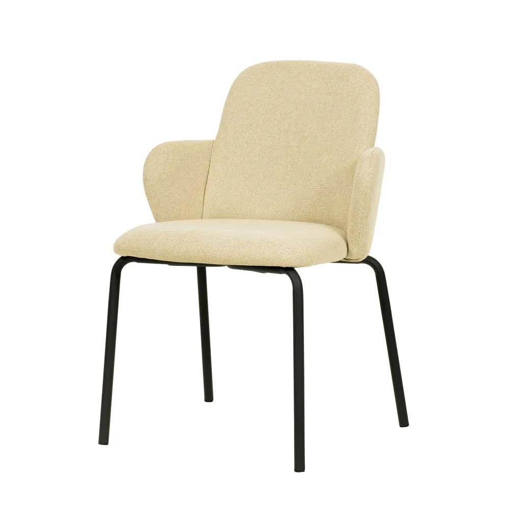 Paddy Stapelstuhl mit Bezug Beige, stapelbar