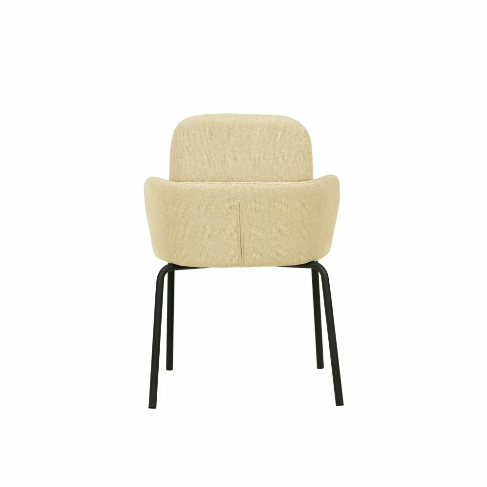 Paddy Stapelstuhl mit Bezug Beige, stapelbar