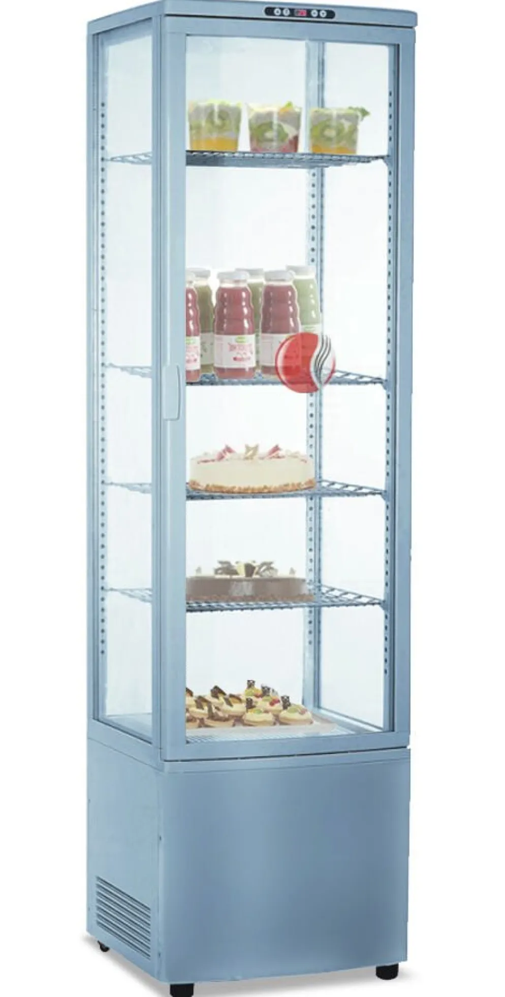 Panoramavitrine RT-280 G LED (silber), 280L
