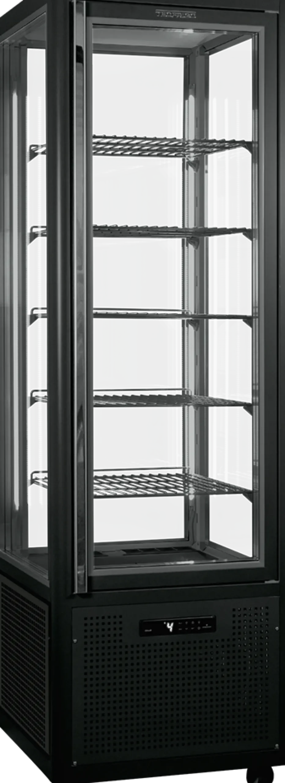 Panoramavitrine Snelle 360 Q LED anthrazit 5 Glasablagen